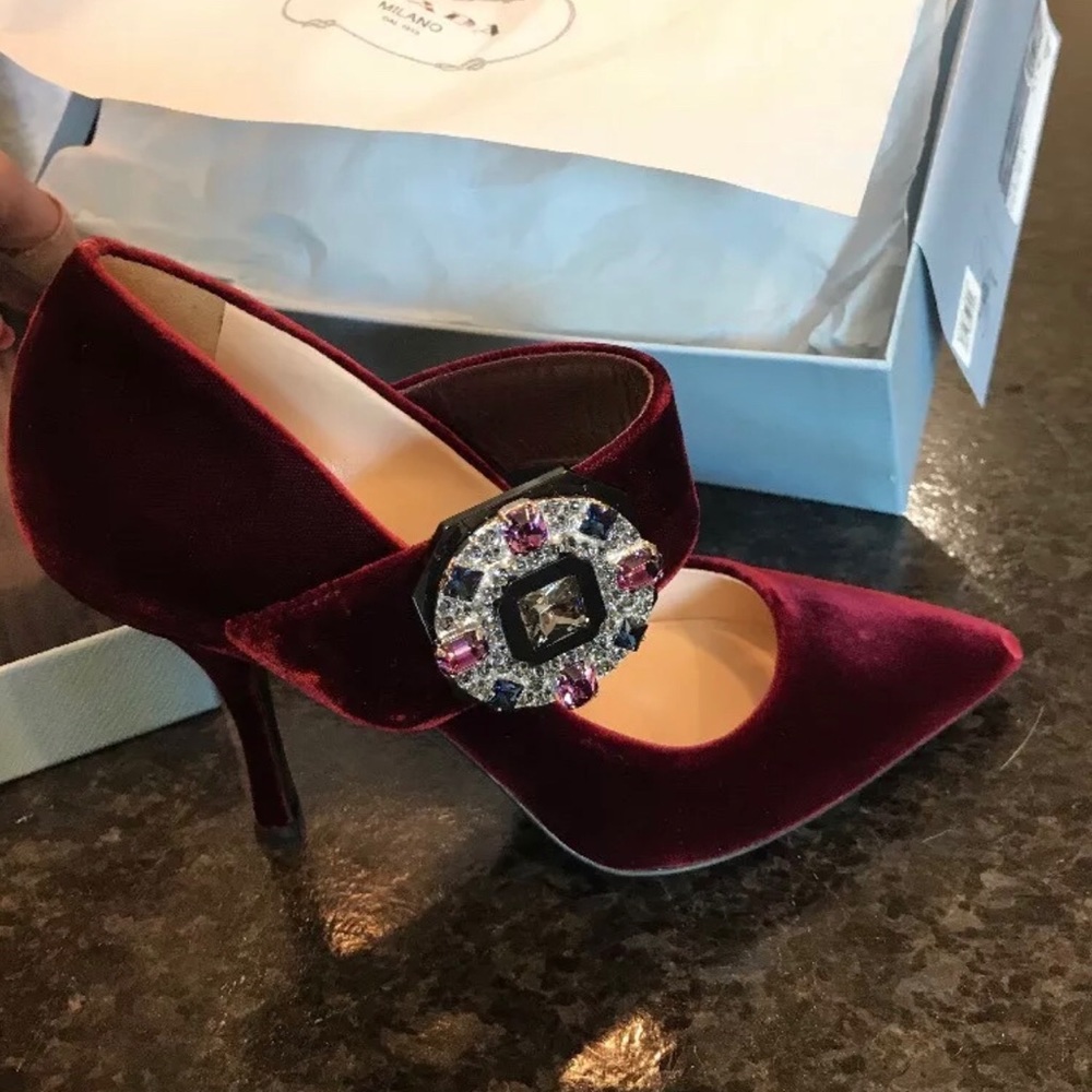 Prada Calzature Donna Bordeaux size 36 MFSRP $990